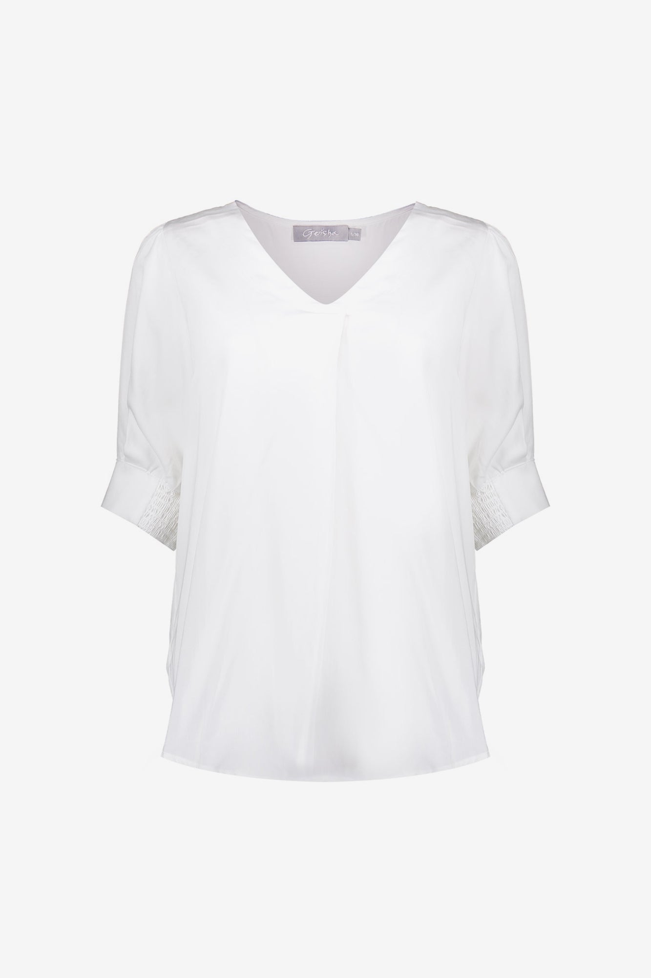 Geisha Fashion Damen Lyocell Top mit Puffärmeln