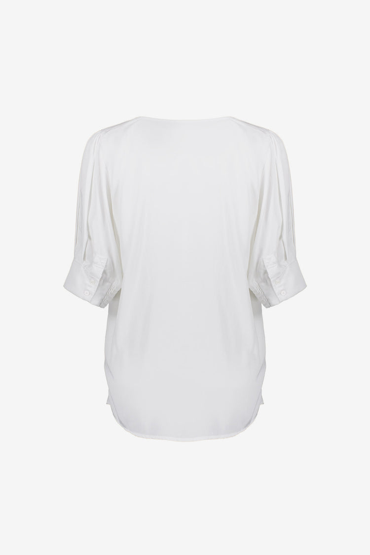 Geisha Fashion Damen Lyocell Top mit Puffärmeln