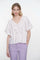 Geisha Fashion Damen-Top Streifen Schleifendetail