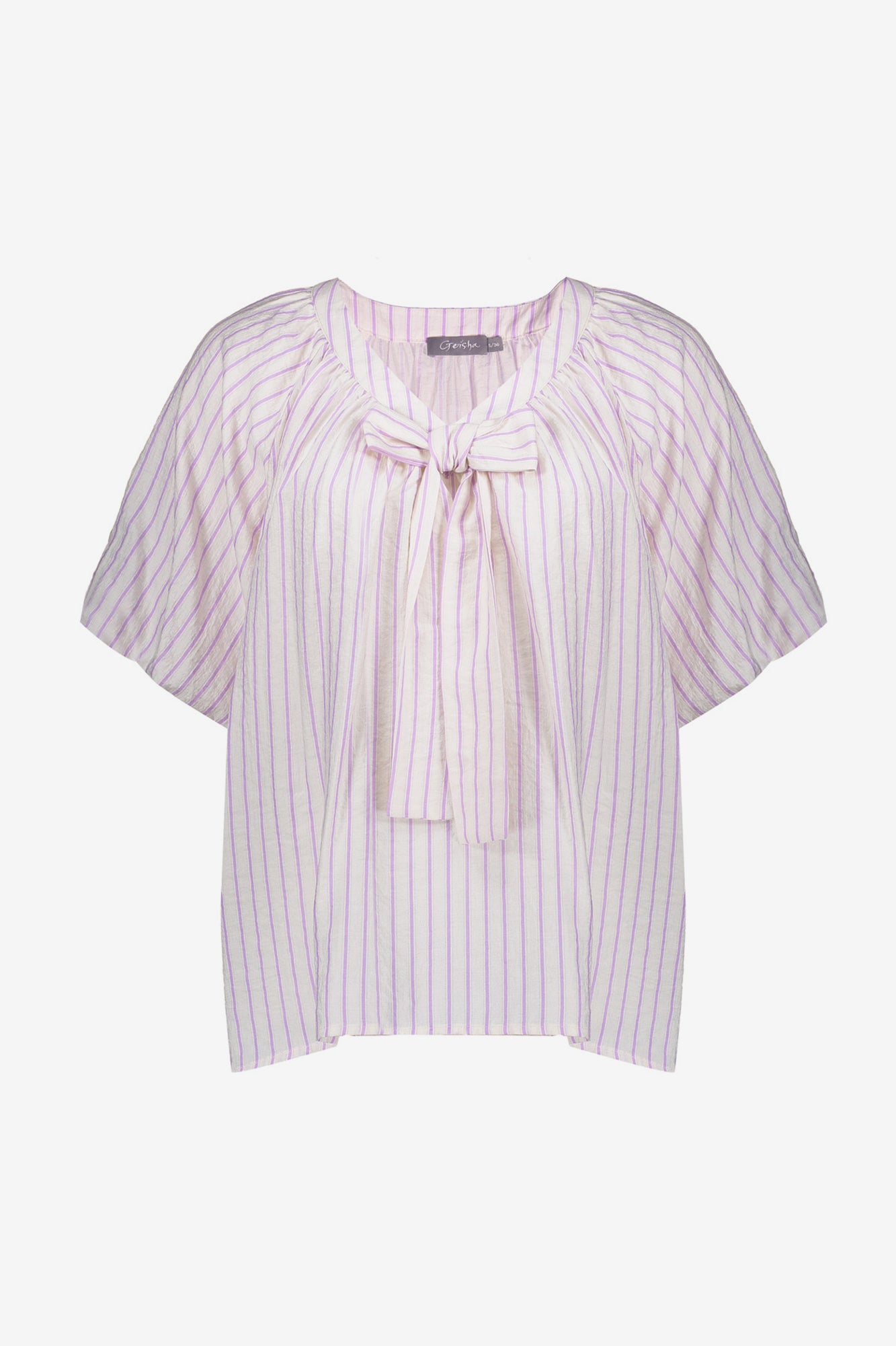 Geisha Fashion Damen-Top Streifen Schleifendetail