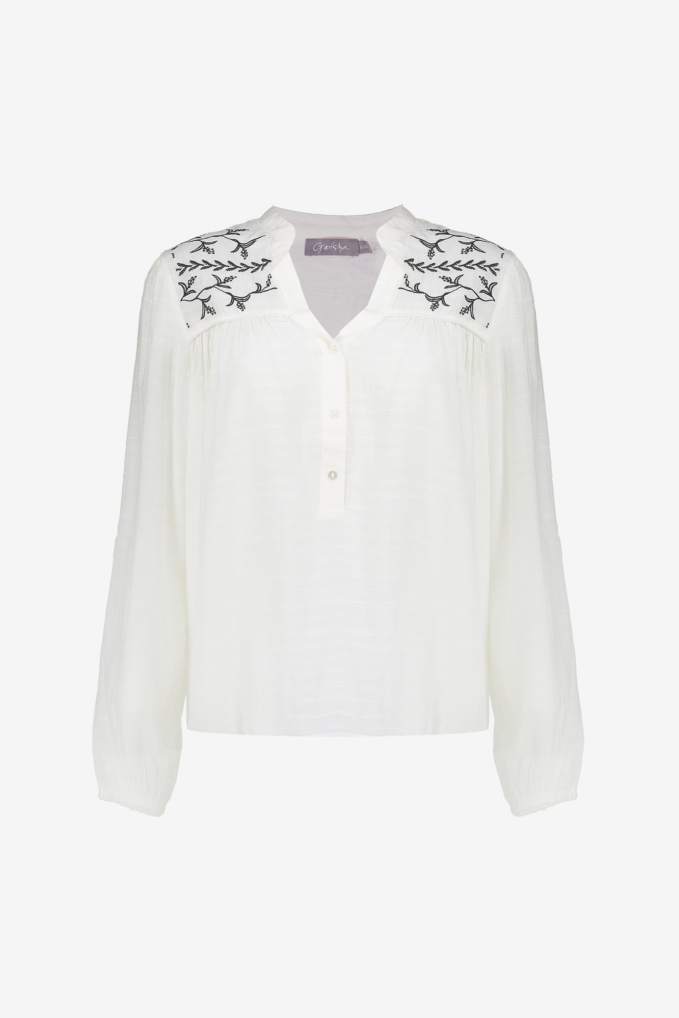 Geisha Fashion Damen Top mit Broderie Anglaise