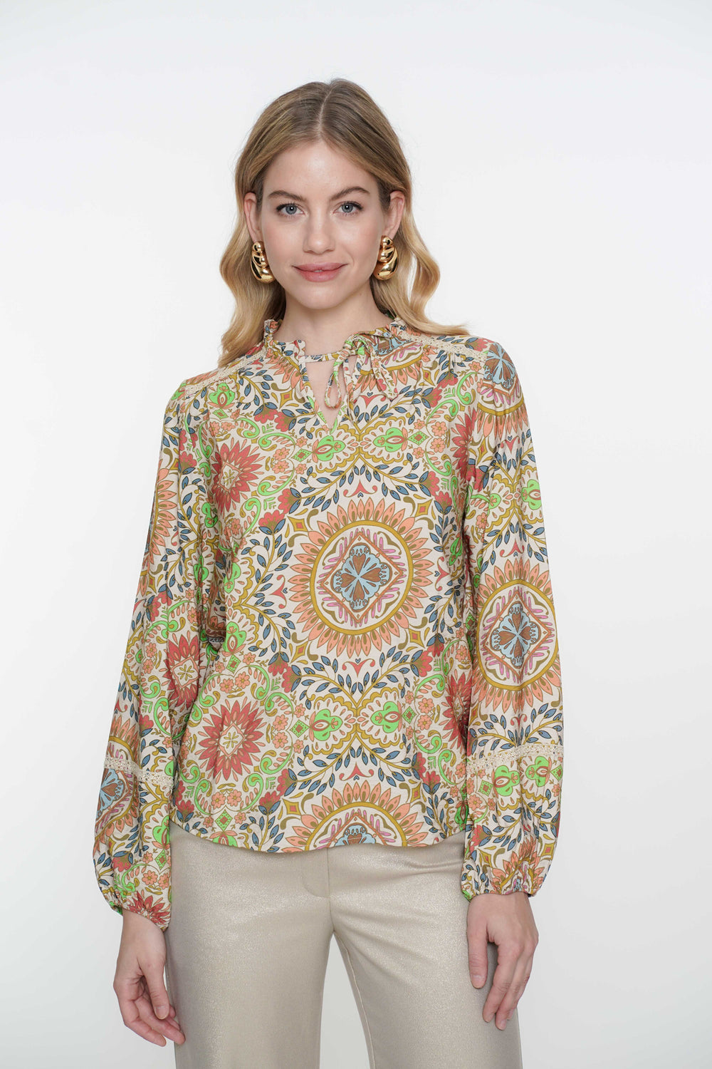 Geisha Fashion Damen Top mit ethnischem Print