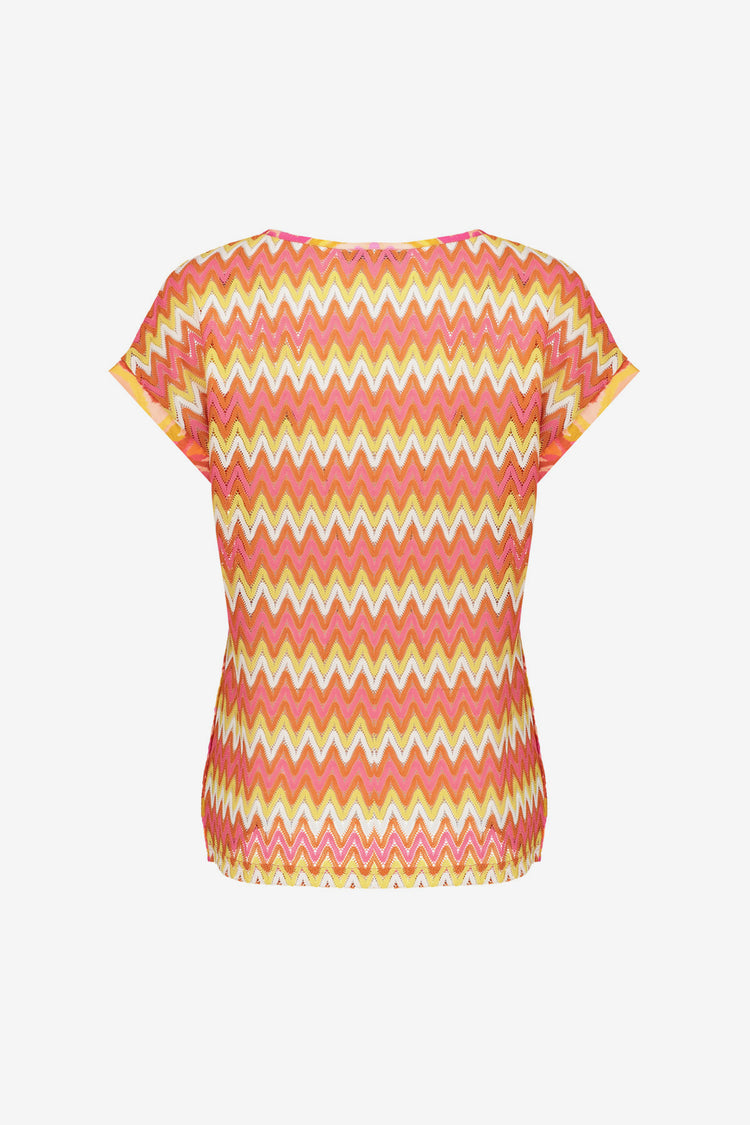Geisha Fashion Damen Top mit Ajourdetails