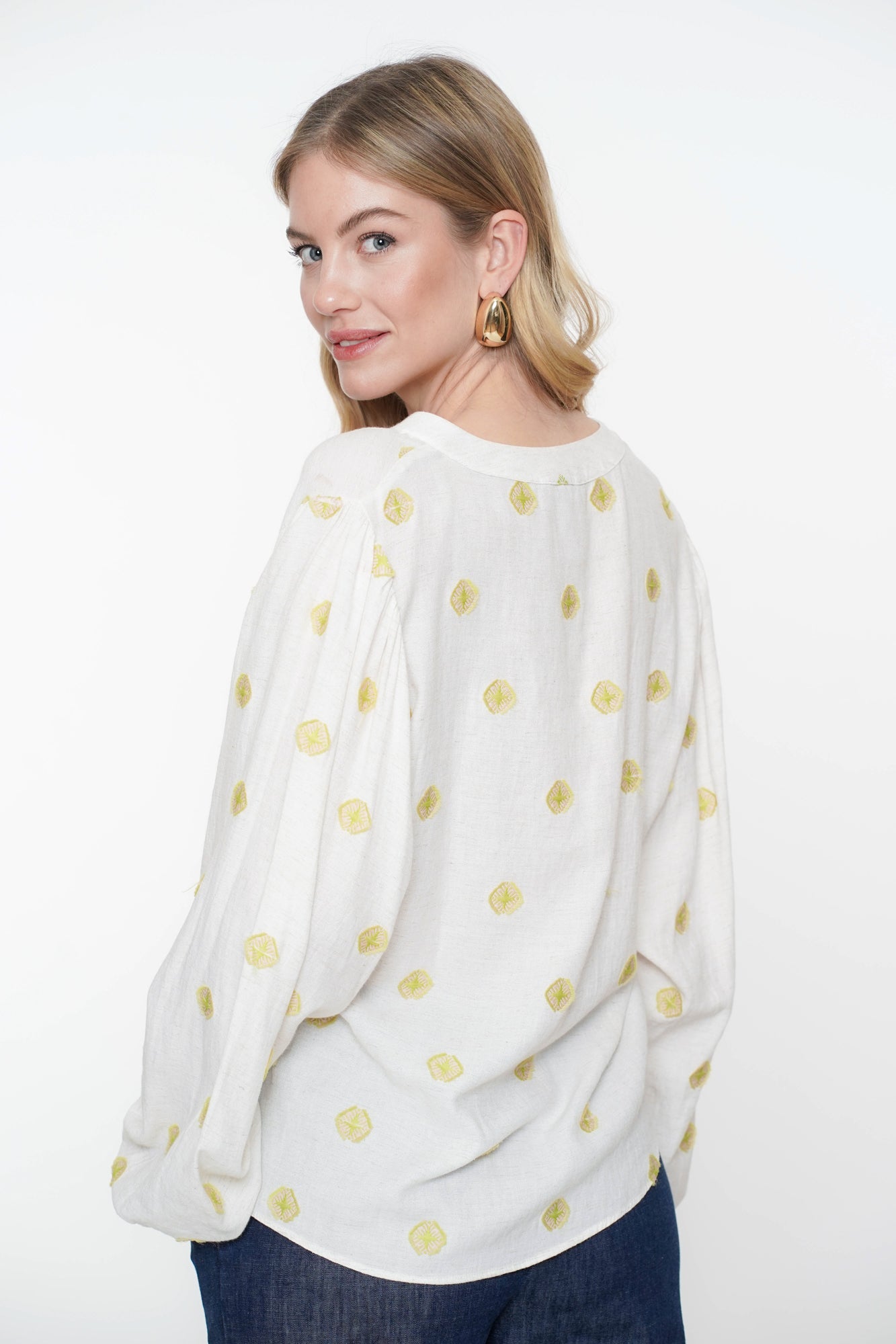 Geisha Fashion Damen Top mit eingearbeiteten Aztek-Details