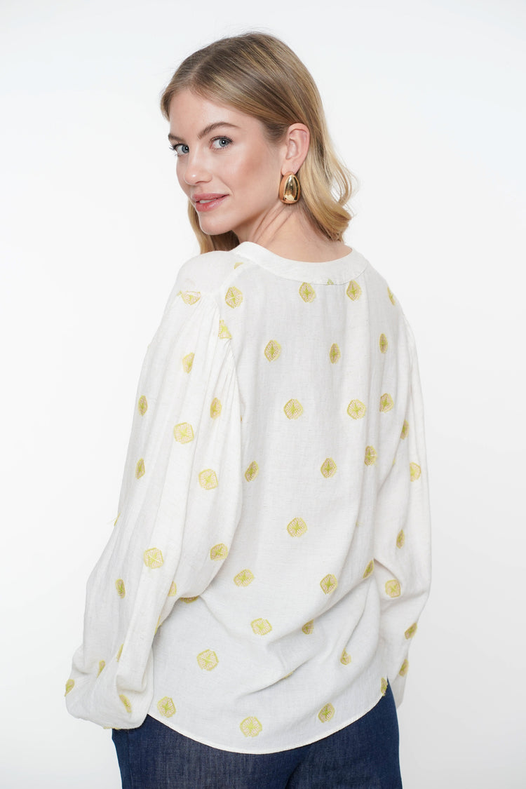 Geisha Fashion Damen Top mit eingearbeiteten Aztek-Details