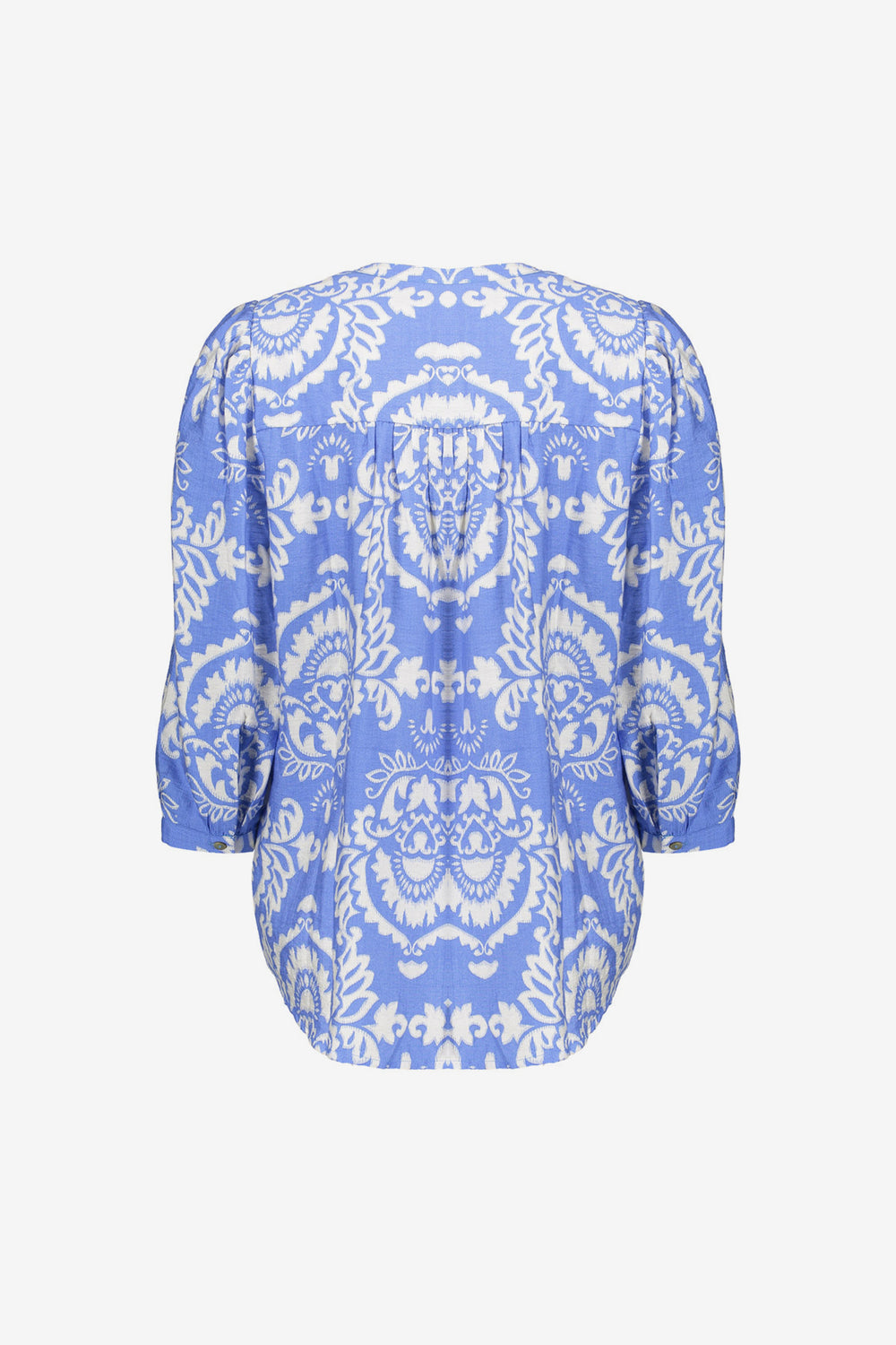 Geisha dames top met V-hals en Ikat print