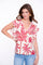 Geisha Damentop mit grafischem Palmenprint