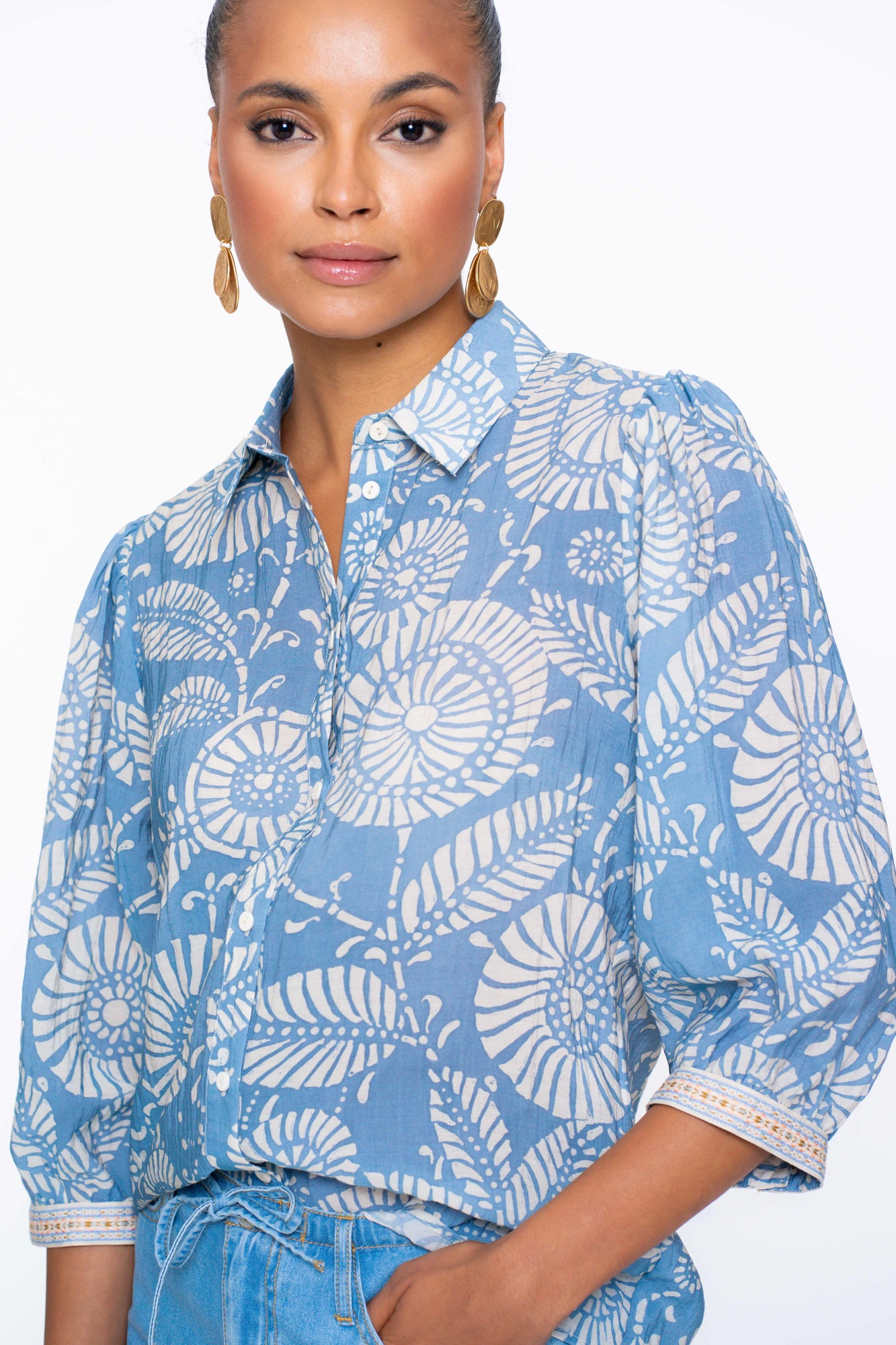 Geisha Fashion Damen Bluse mit grafischem Print