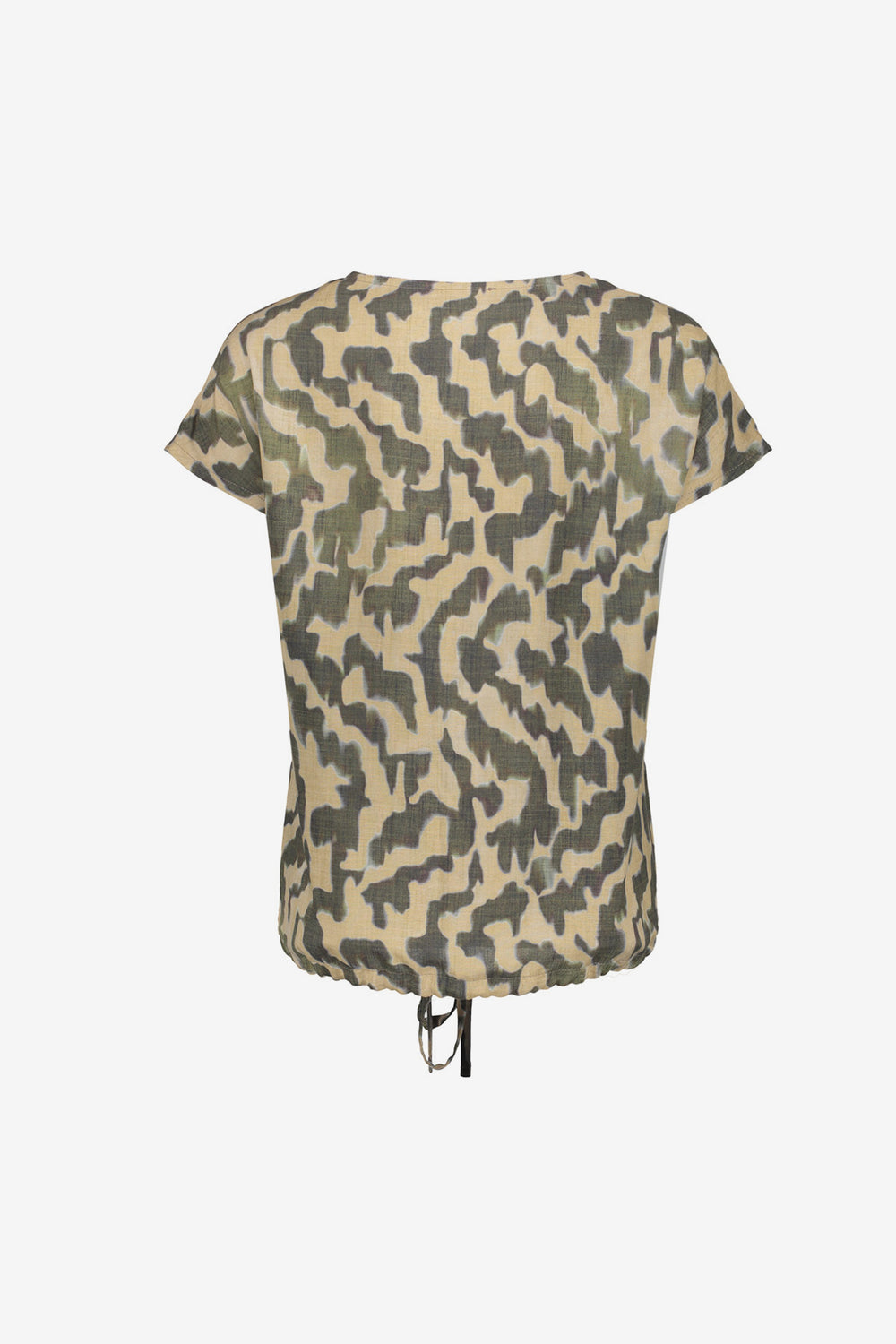 Geisha dames top met ronde hals en print