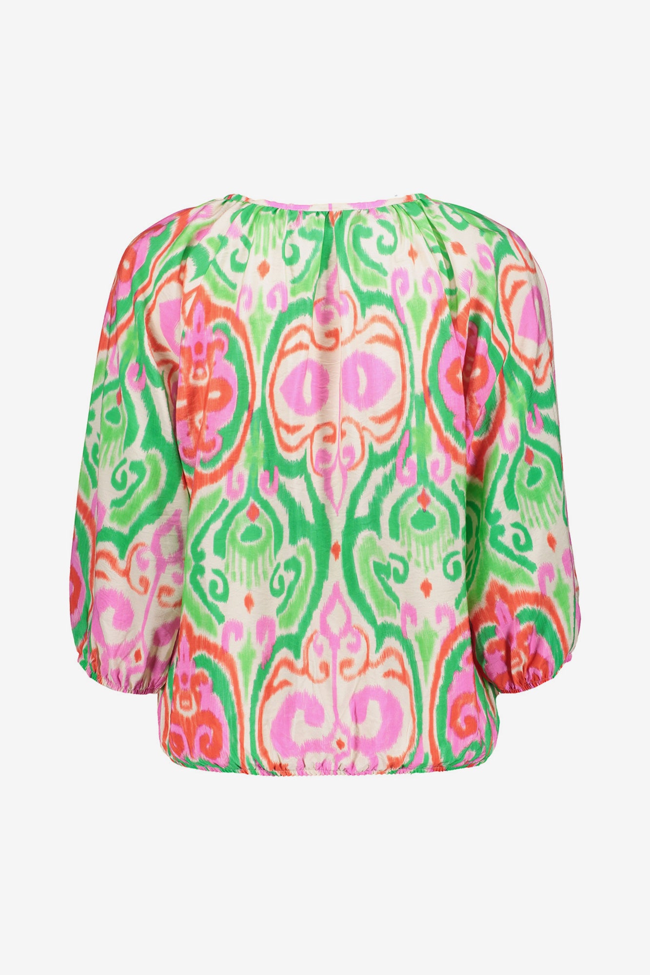 Geisha dames soepelvallende top met Paisley print en 3/4 mouwen