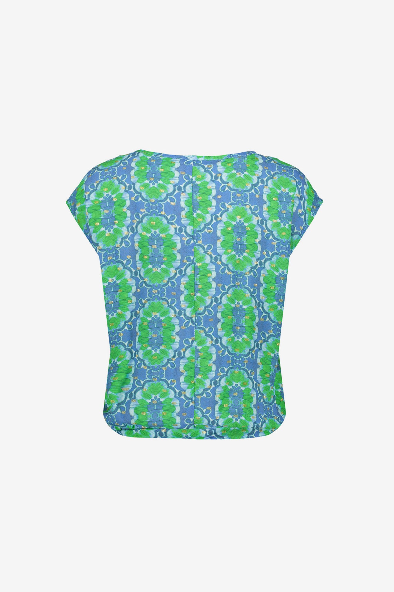 Geisha Fashion Damen V-Ausschnitt Top mit Fliesenmuster