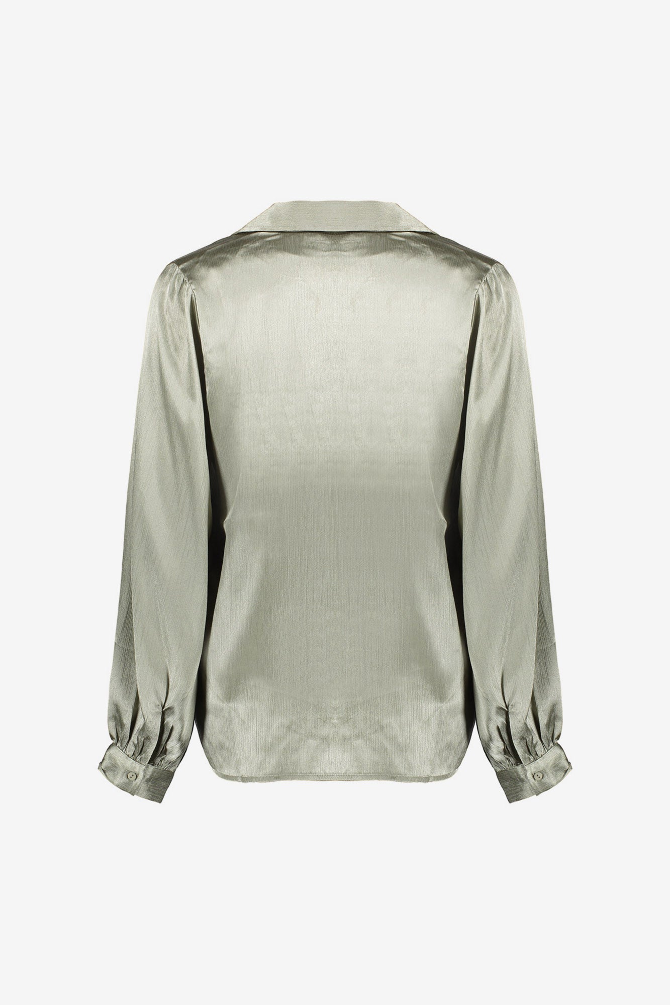 Geisha Damenbluse aus Satin mit V-Ausschnitt