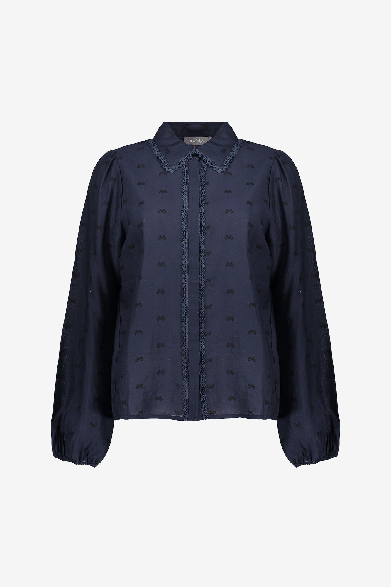 Geisha Damenbluse mit Spitzendetails