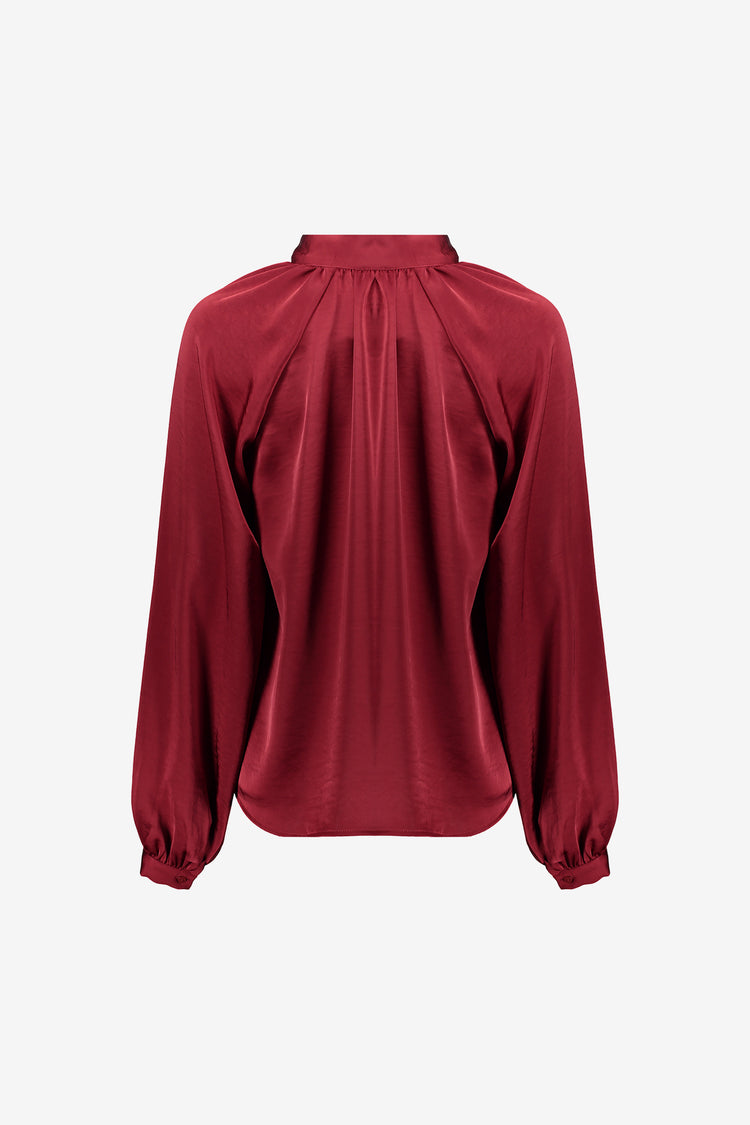 Geisha Damen Satin-Look-Bluse mit Schleifendetail