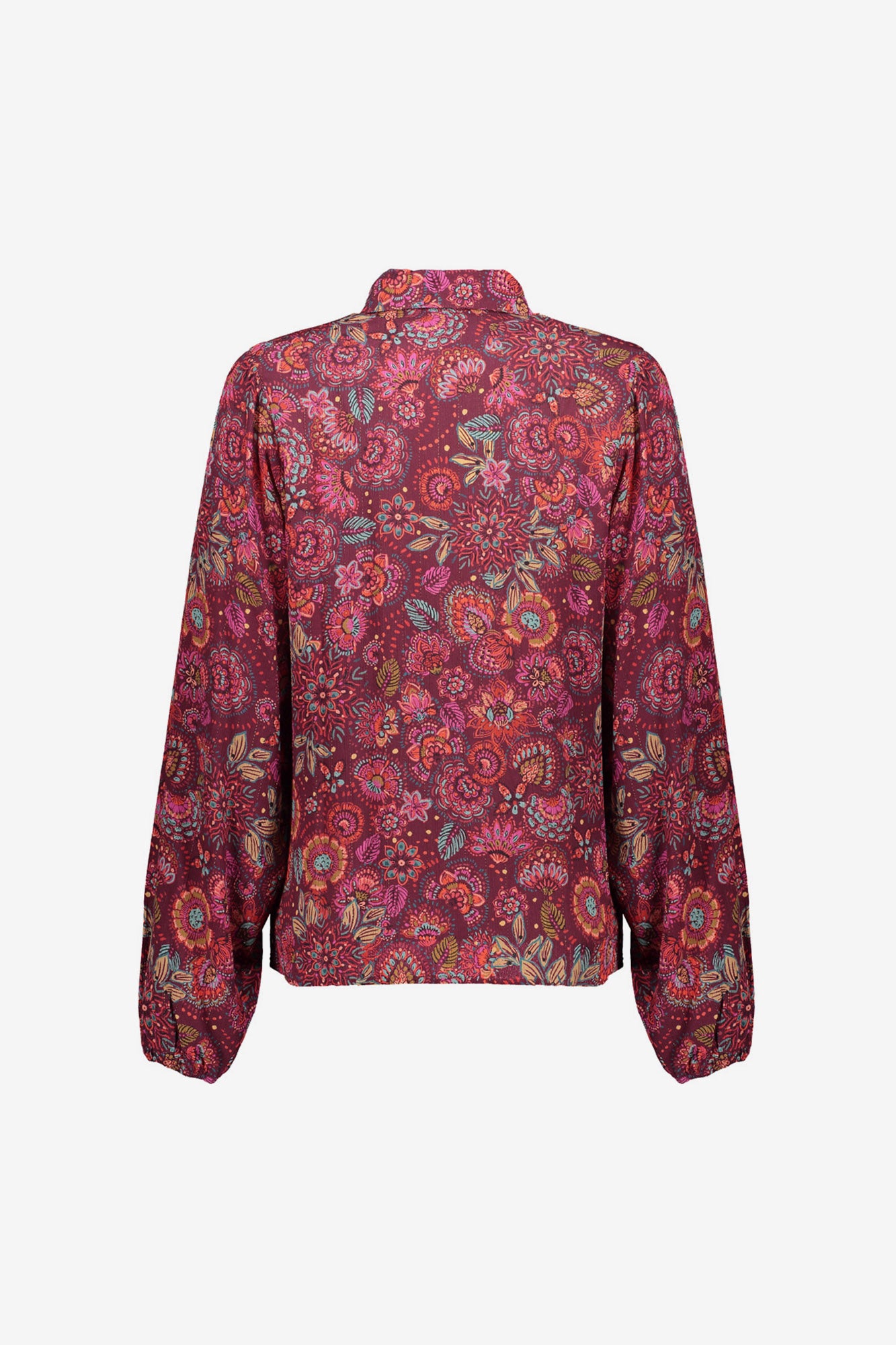Geisha Damenbluse mit elegantem buntem Print