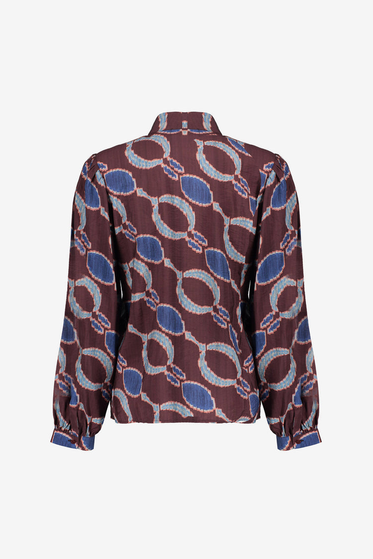 Geisha Damenbluse mit grafischem Muster
