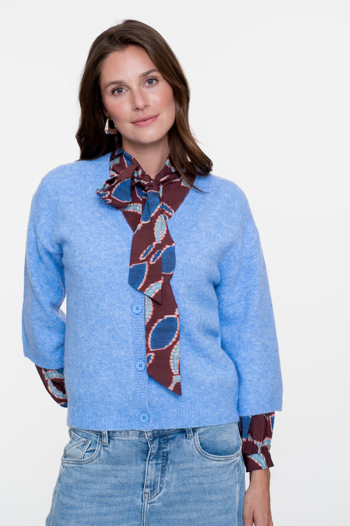 Geisha Damenbluse mit grafischem Muster