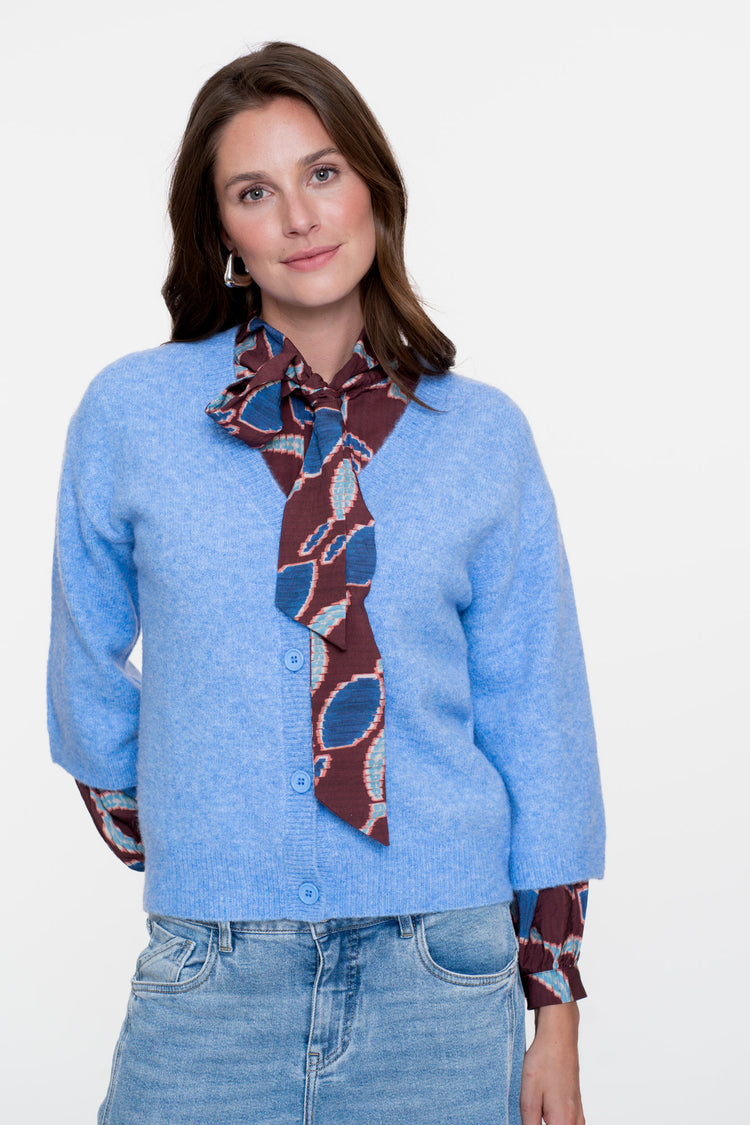 Geisha Damenbluse mit grafischem Muster