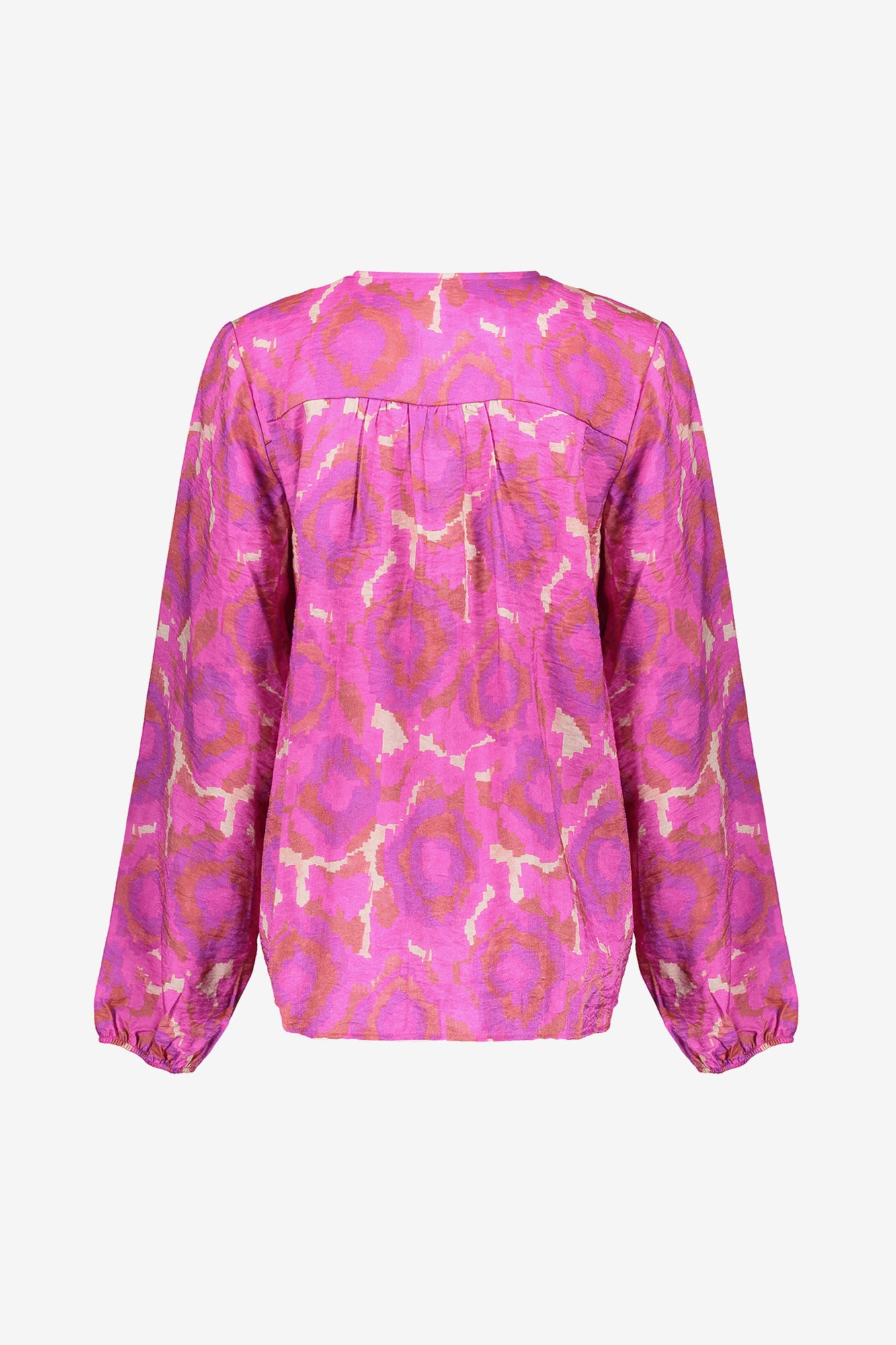 Geisha Damenbluse mit Print und Zierkordel