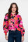 Geisha Damenbluse mit Blumenprint in Rosa