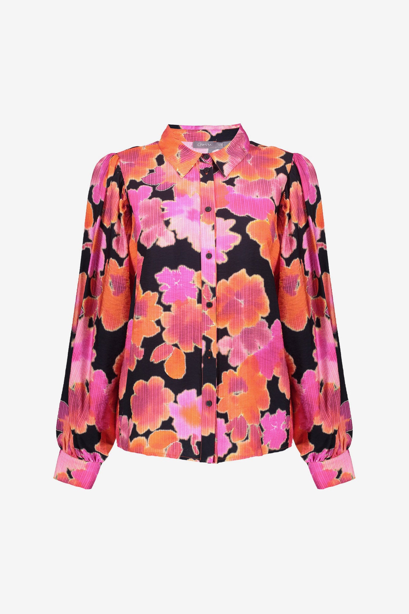 Geisha Damenbluse mit Blumenprint in Rosa