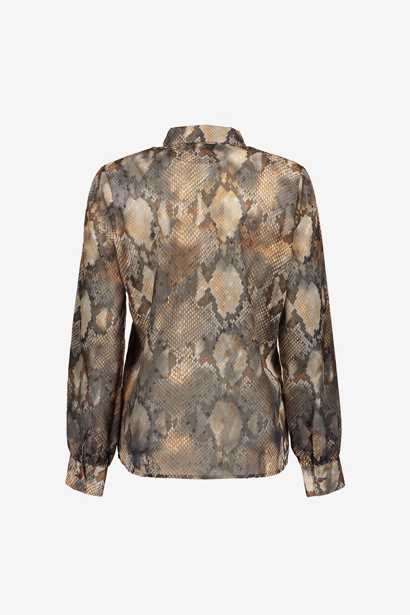 Geisha Damenbluse mit Schlangenprint und Lurex