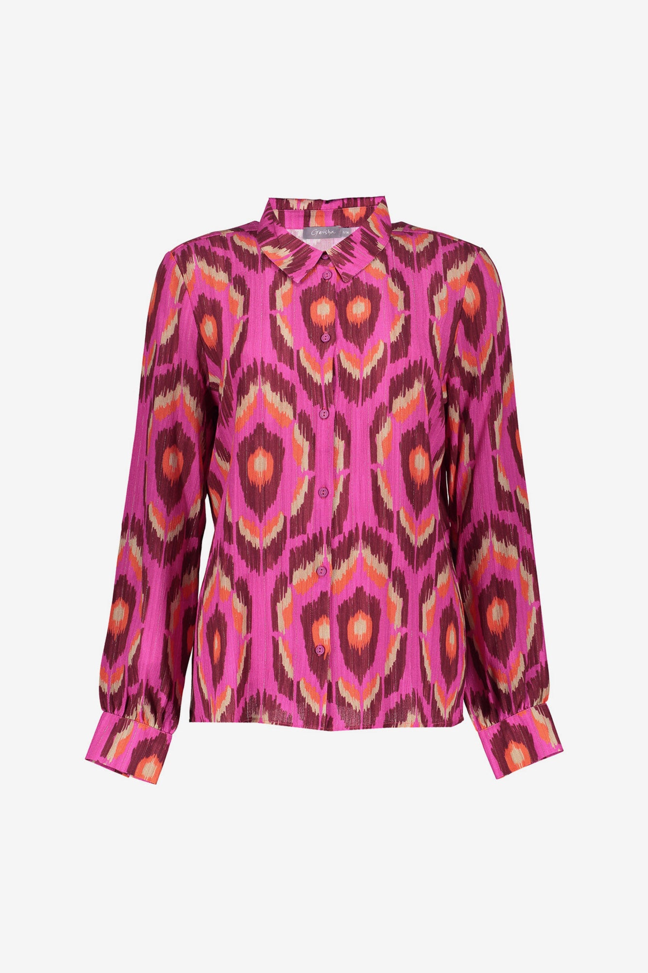 Geisha Damenbluse mit grafischem Print und Lurex