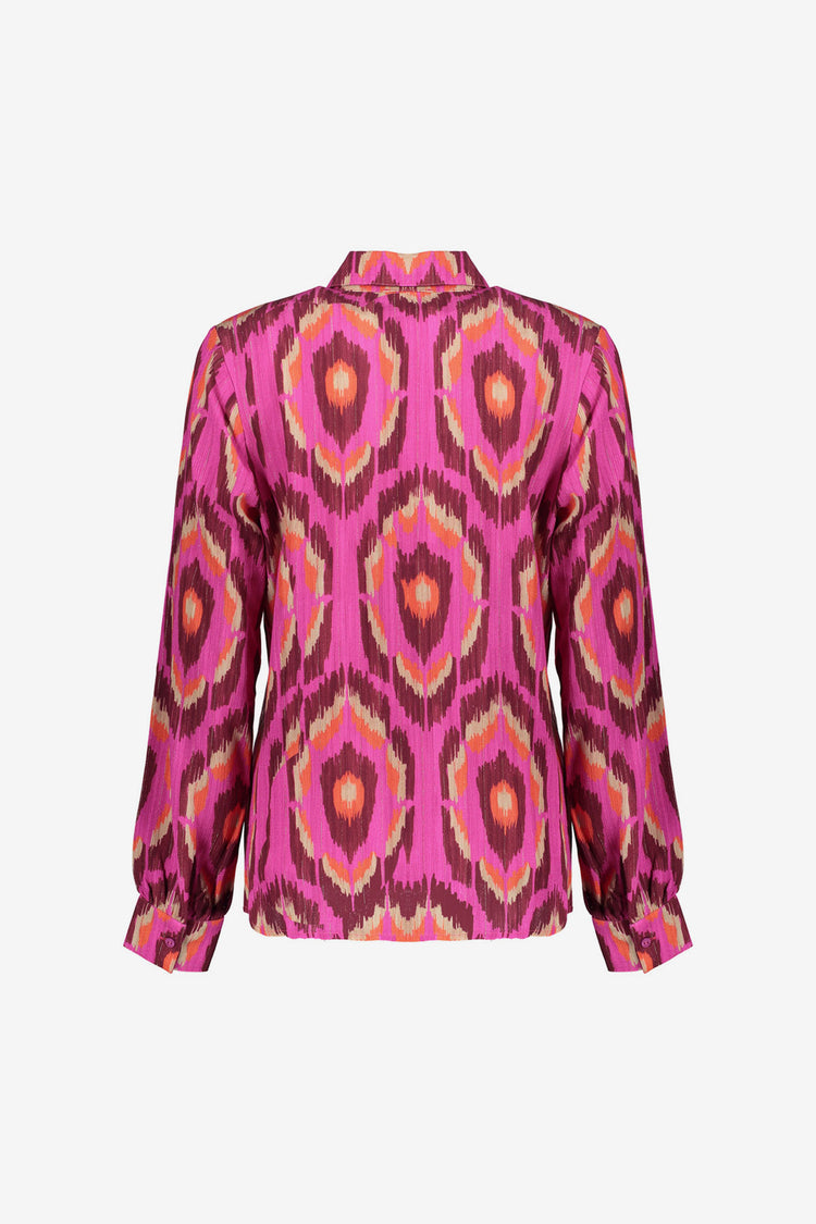 Geisha Damenbluse mit grafischem Print und Lurex
