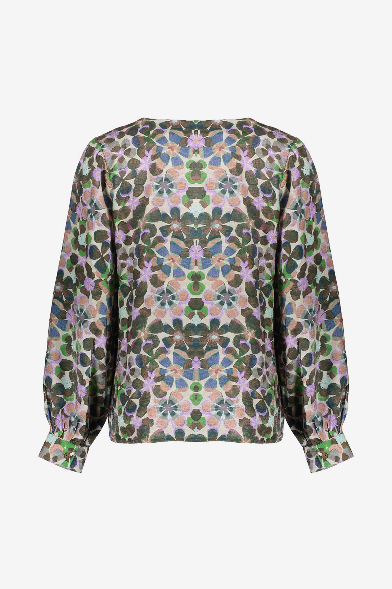Geisha Damenbluse mit Retro-Blumenmuster