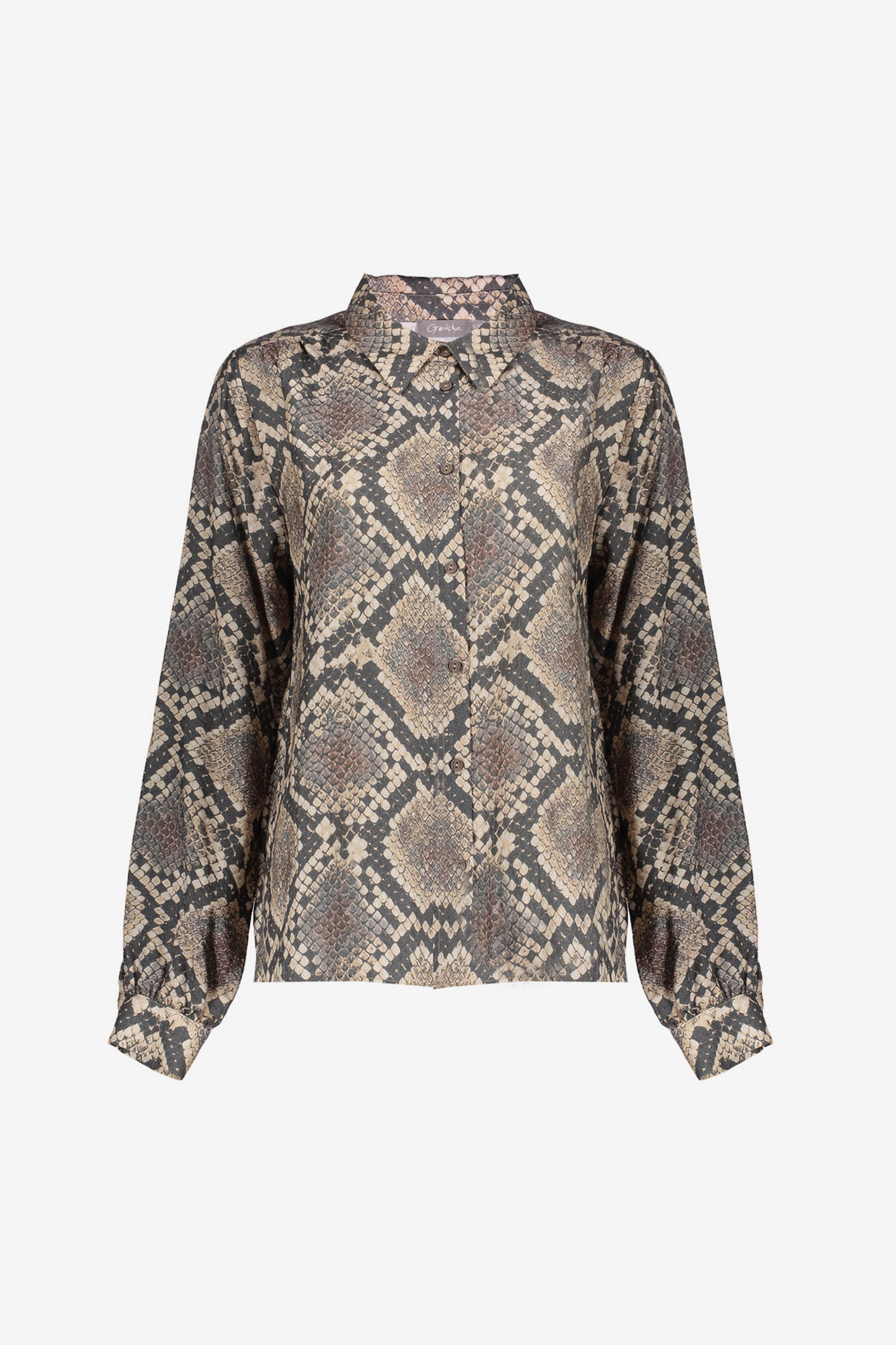 Geisha Damenbluse mit Schlangenprint