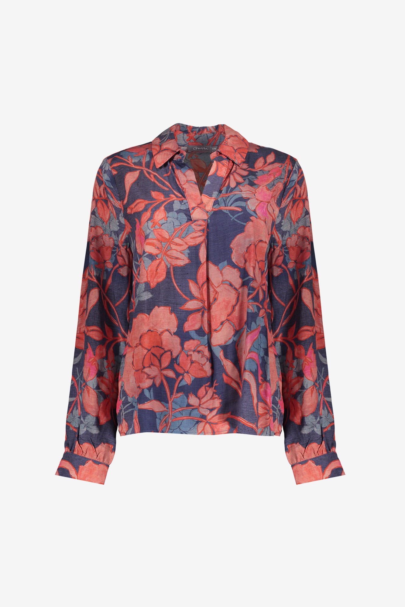 Geisha Damen-Top mit buntem Muster