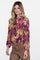 Geisha Damenbluse mit Ikat-Print