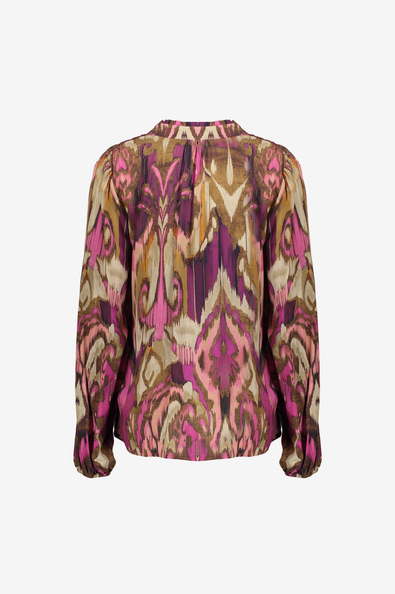 Geisha Damenbluse mit Ikat-Print
