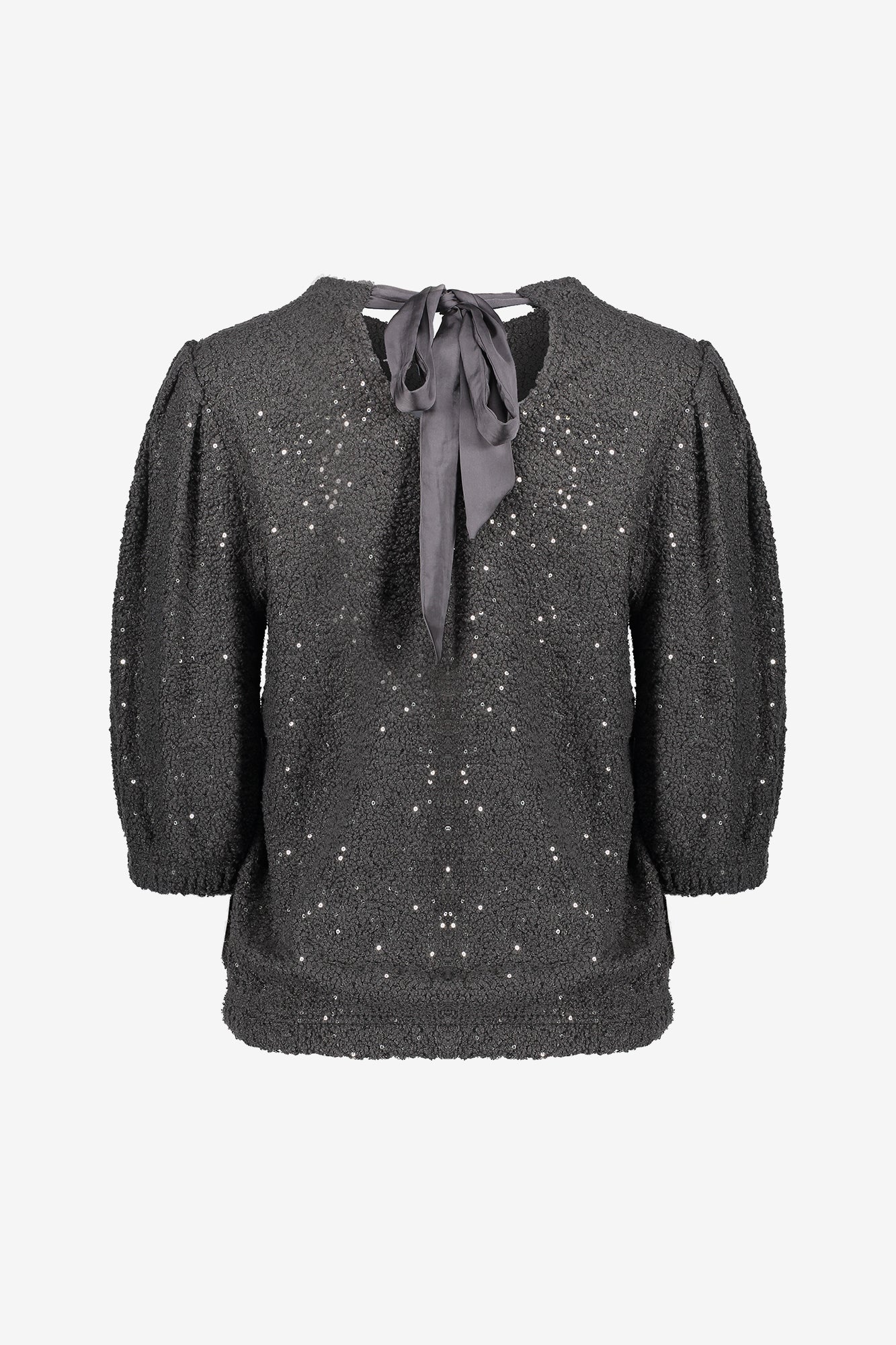 Geisha Damen-Top mit Puffärmeln und Pailletten