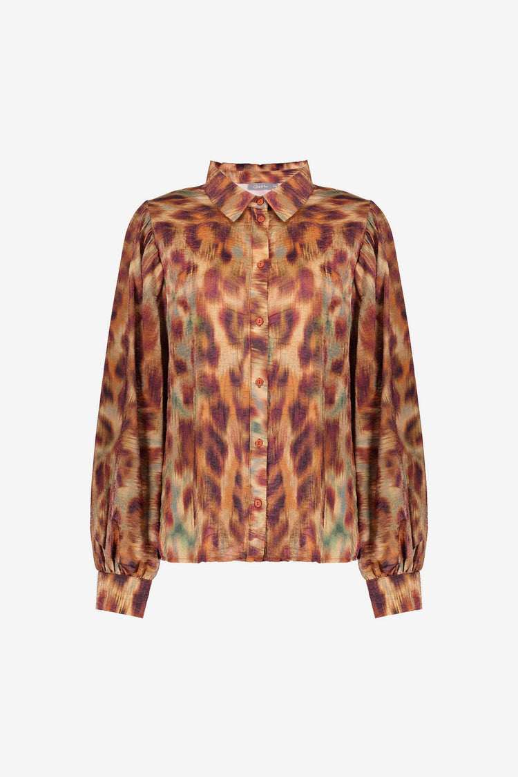 Geisha Damenbluse mit Ecoline-Print