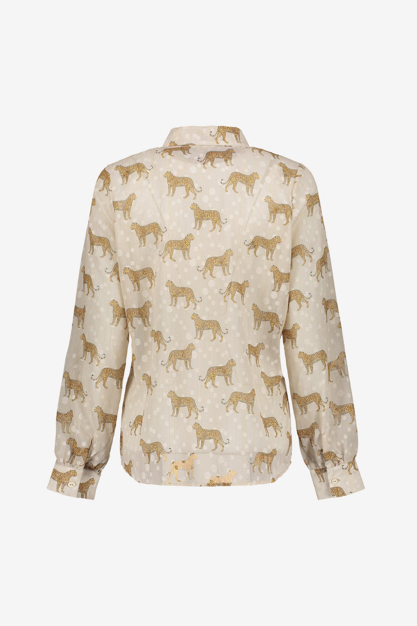 Geisha Damenbluse mit Jaguar-Polkadot-Muster
