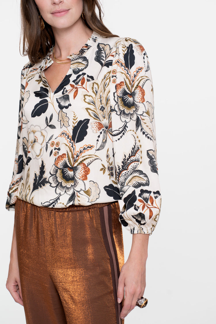 Geisha Damen-Top mit Boho-Print
