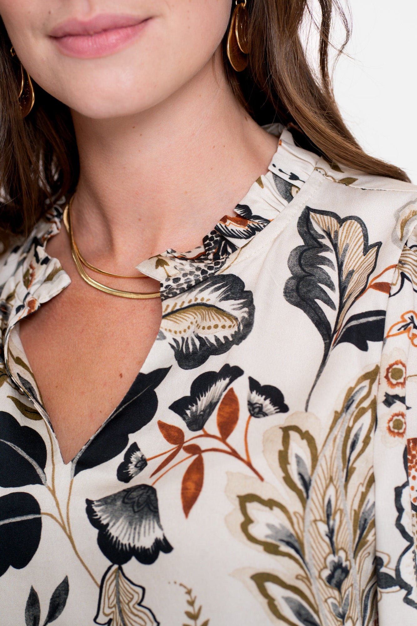 Geisha Damen-Top mit Boho-Print