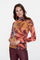 Geisha Damen-Top mit Print und Lurex-Fäden
