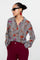 Geisha Damen-Karoblusen mit Leo-Print
