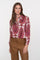 Geisha Damenbluse mit farbenfrohem botanischem Print