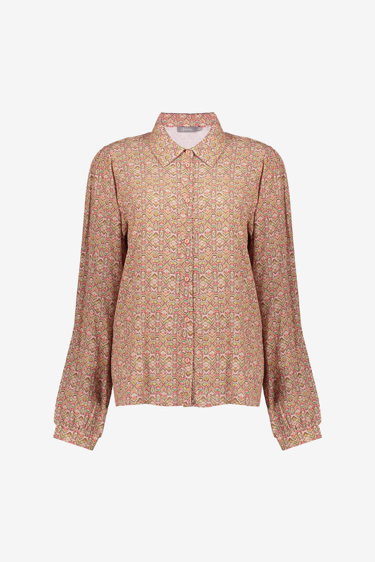 Geisha Damen-Bluse mit buntem Dessin
