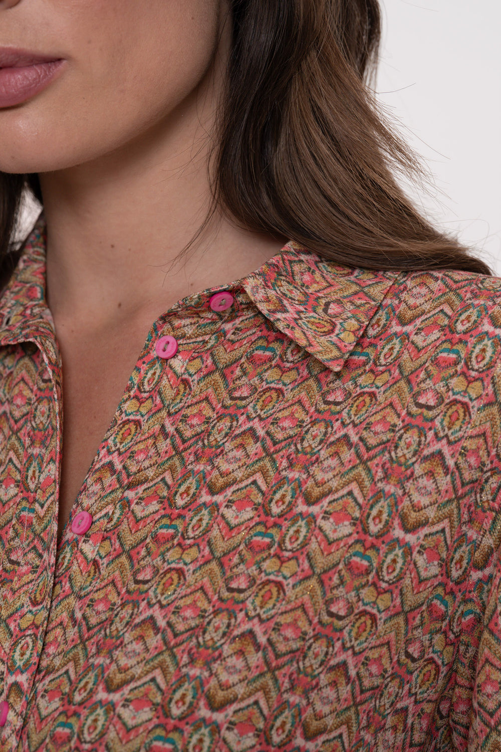 Geisha Damen-Bluse mit buntem Dessin