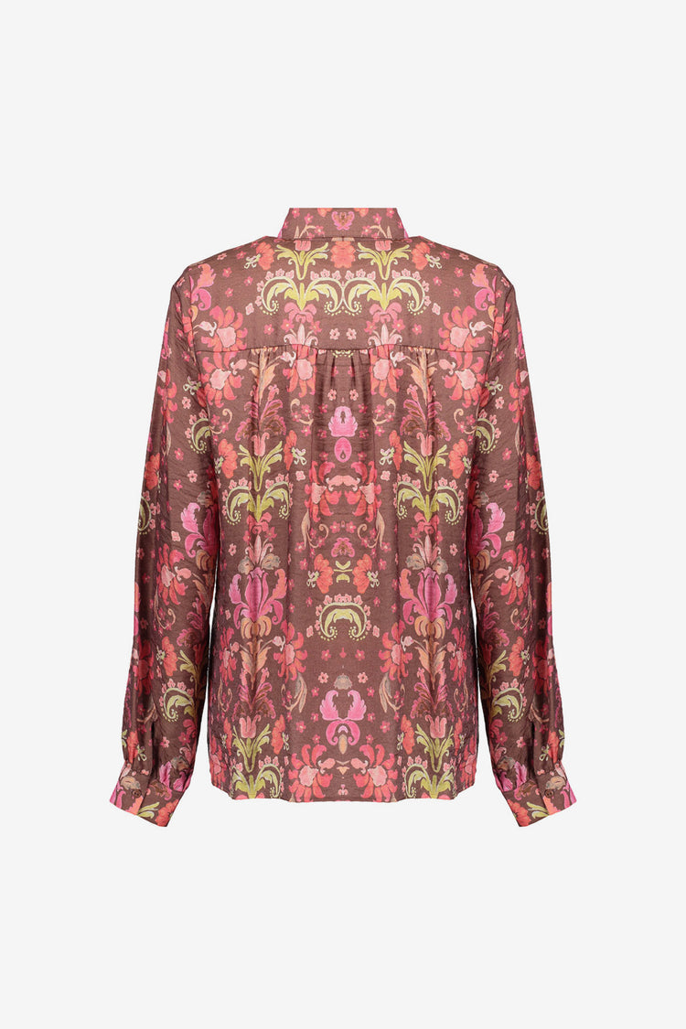 Geisha Damen-Bluse mit farbenfrohem Blumenmuster