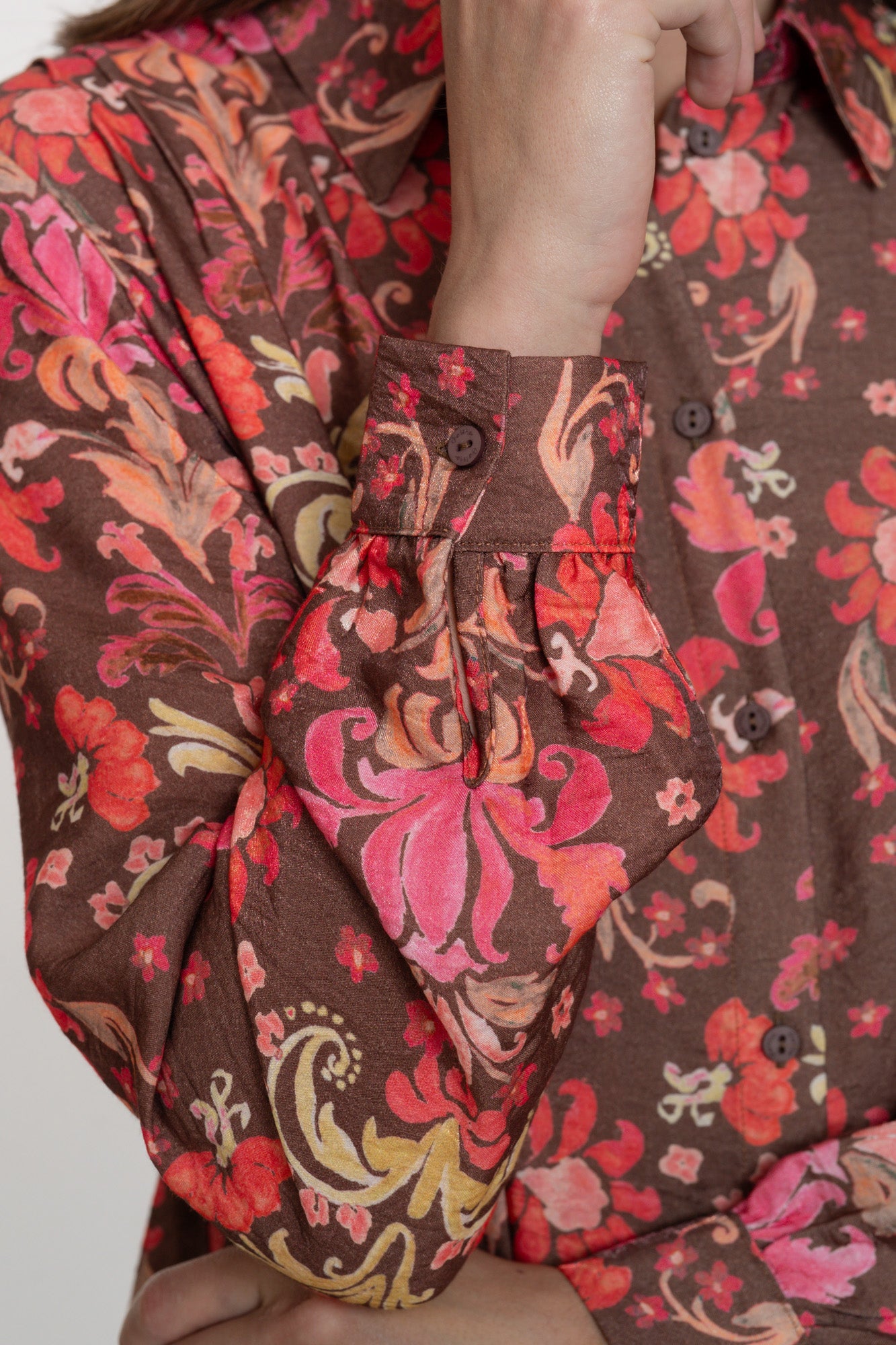 Geisha Damen-Bluse mit farbenfrohem Blumenmuster