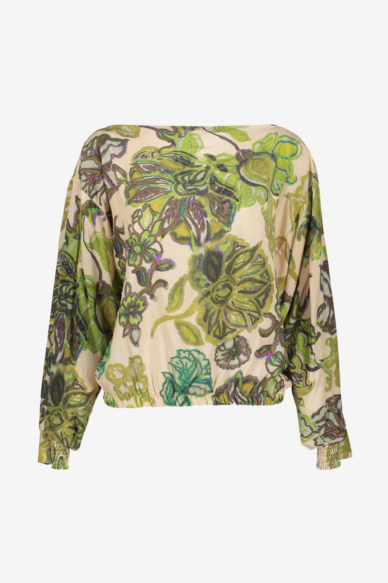Geisha Damentop mit grünem Blumenprint