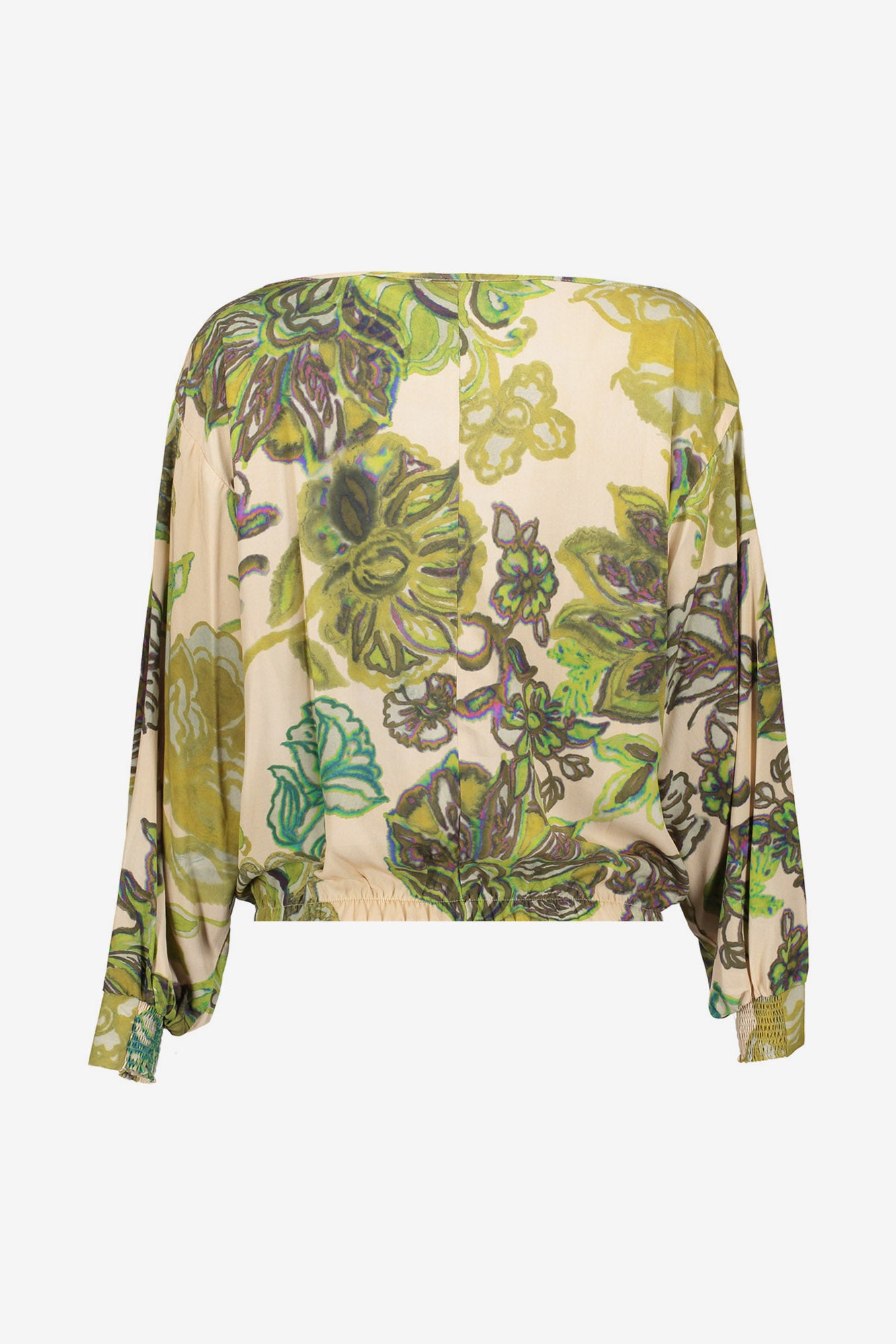 Geisha Damentop mit grünem Blumenprint