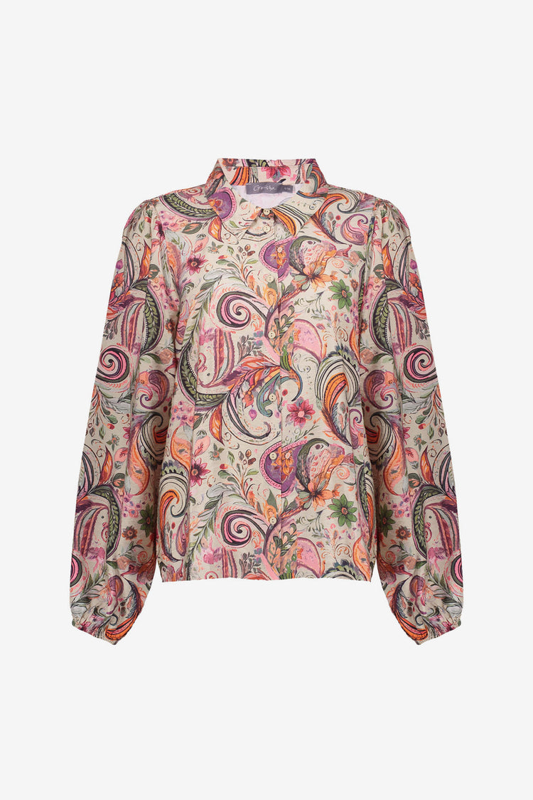 Geisha Damen-Bluse mit elegantem Blumenmuster
