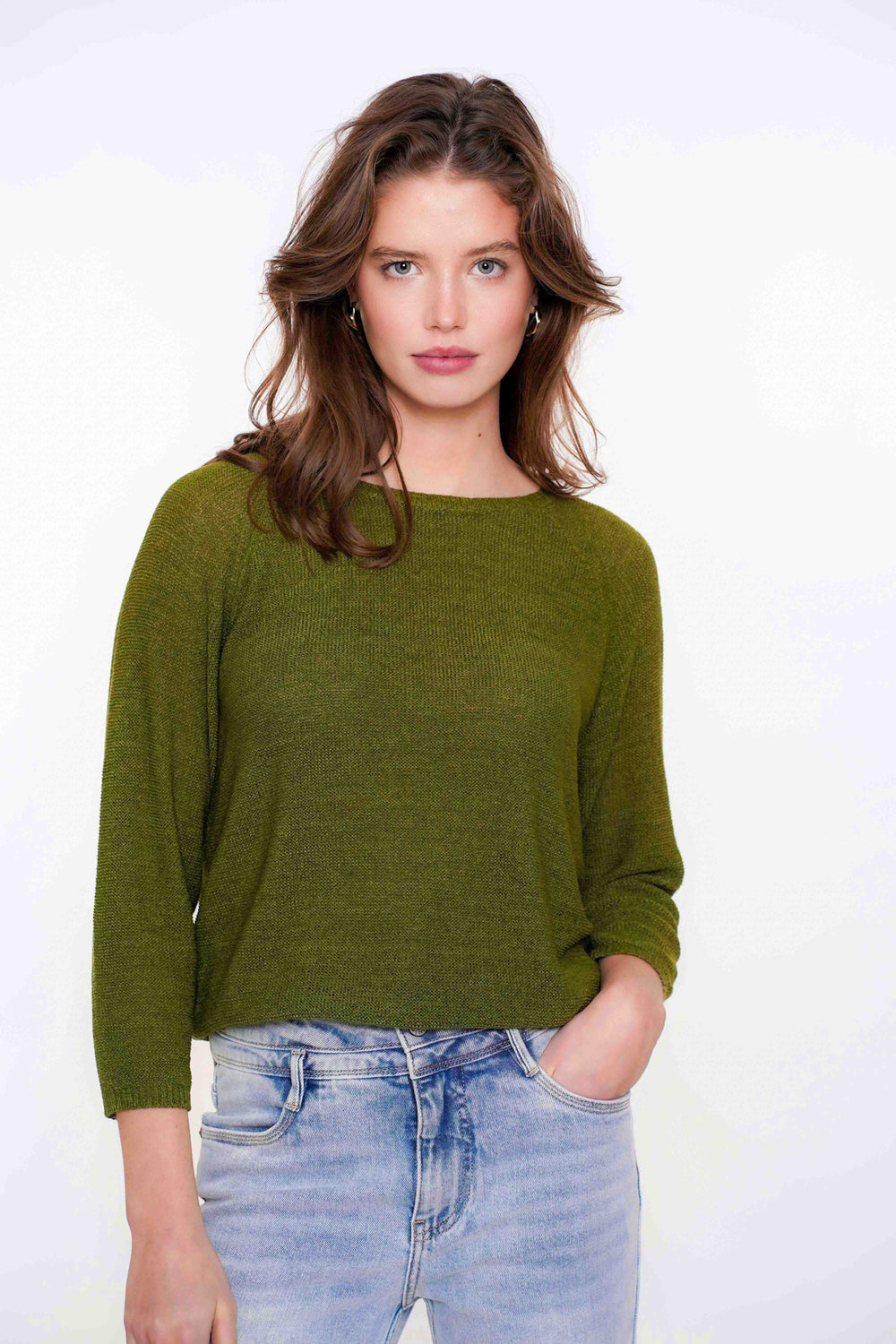 Geisha Fashion Damen Strick-Croptop