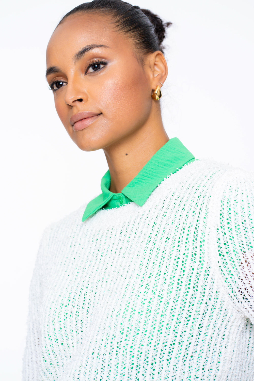 Geisha Fashion Damen Rippstricktop mit kurzen Ärmeln